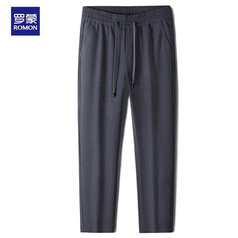 ROMON Men's Corduroy Loose Straight-Leg Casual Pants