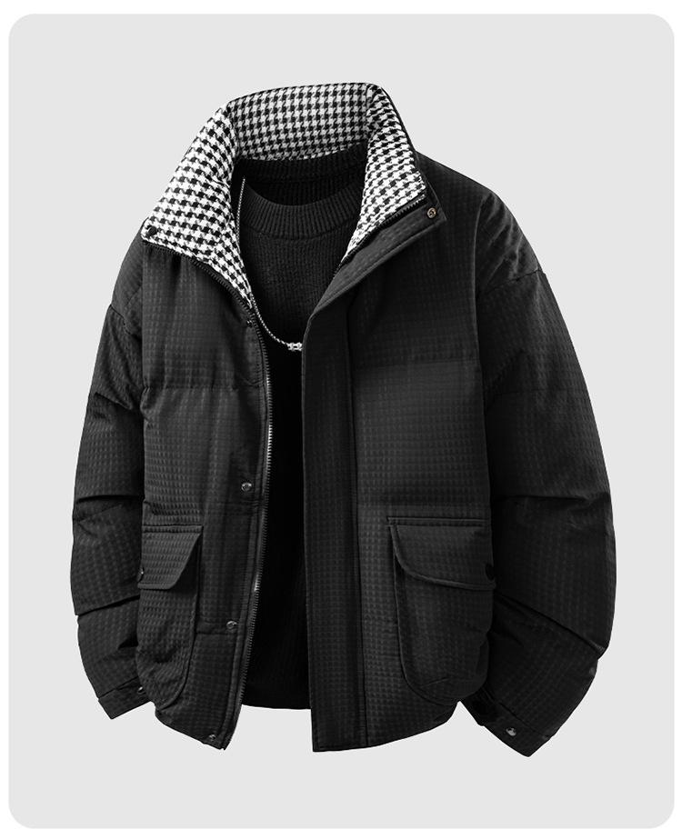 Men's Trendy Winter Cotton Jacket: Warm, Loose-Fit Casual Coat for Outdoor Wear