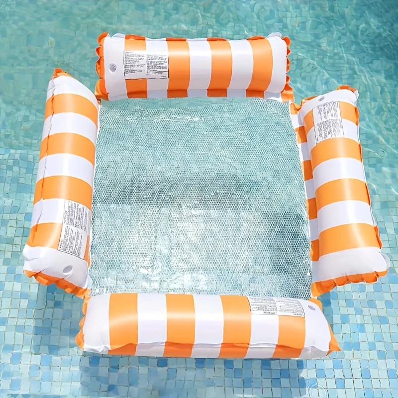 Versatile Inflatable Pool Foldable Water Hammock Lounger for Adults, Ideal for Swimming Pool, Beach, Water Activities