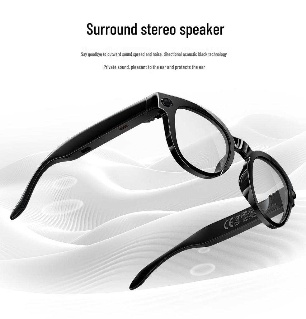 MT3 Smart Glasses: 800W Photo/Video Recording, Real-time Translation, Smart Recognition, AI-Powered Meeting Minutes.