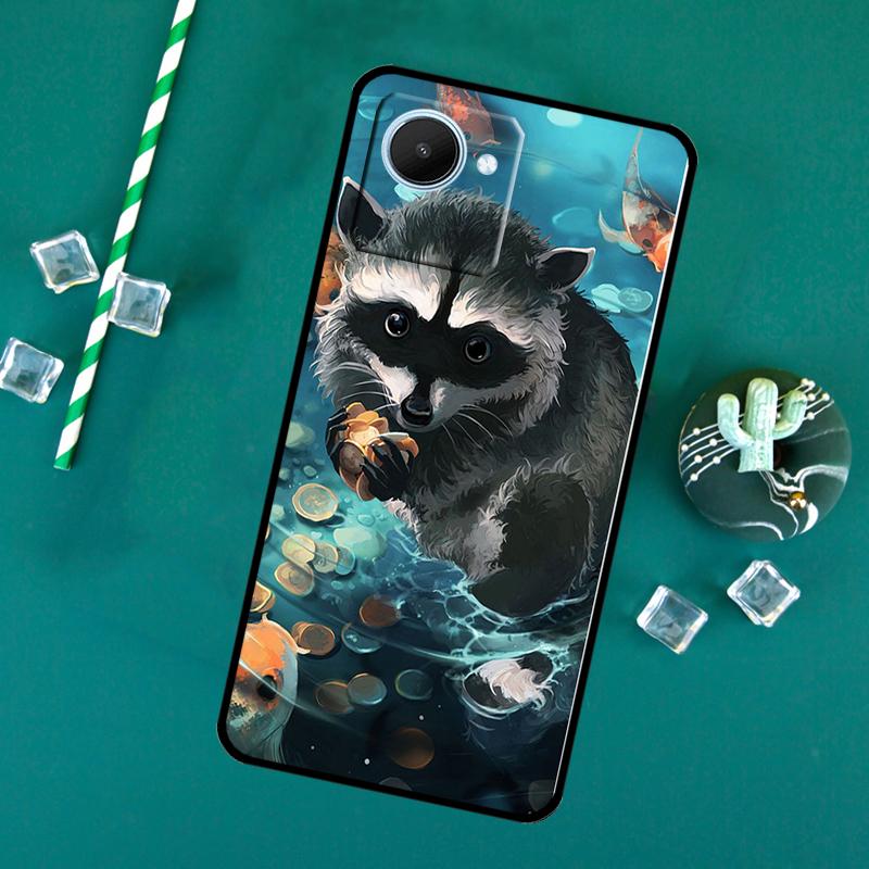 

Cartoon Raccoon Kawaii For Realme 15 14 13 12 11 10 Pro Plus C65 C67 C63 C61 C55 C51 C53 C35 C75 GT6 GT7 Pro Case Realme C31
