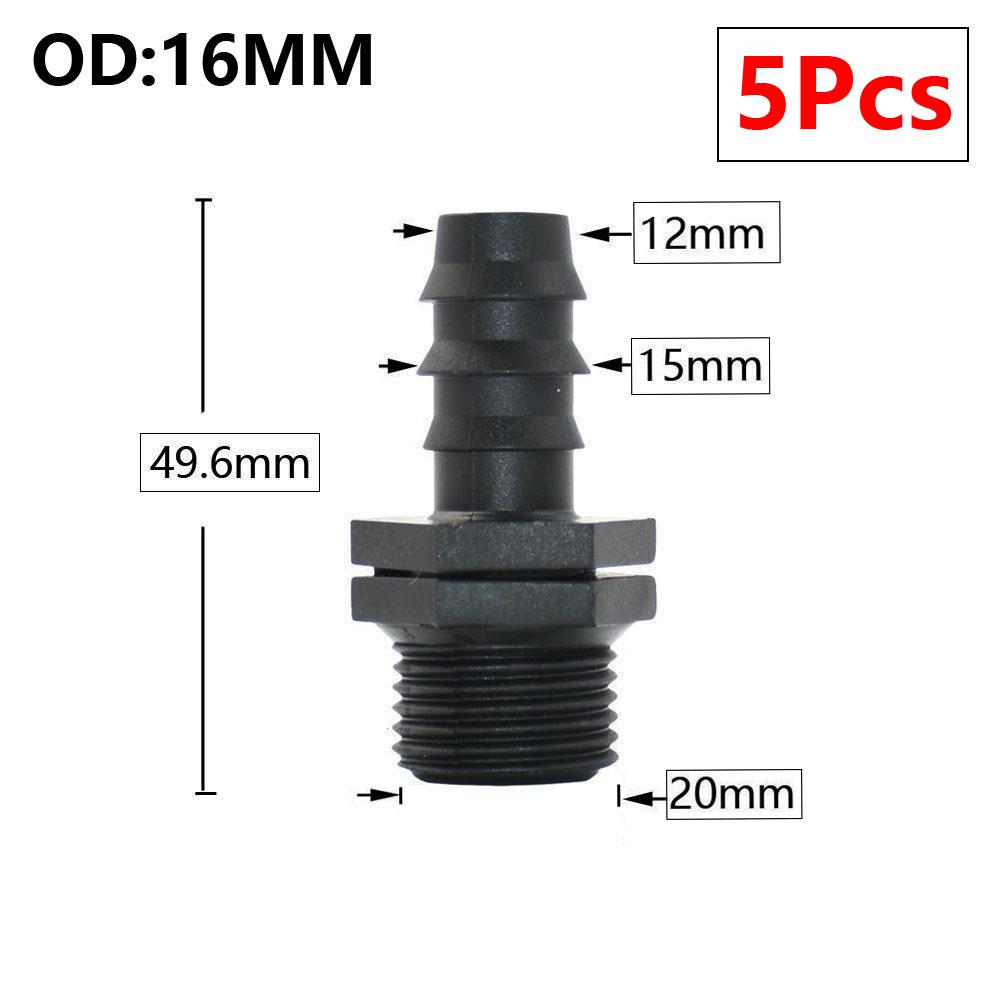 

5 шт. 16/20/25/32 мм садовый шланг полиэтиленовый трубчатый штуцерный соединитель 1/2 3/4 1 резьба прямой угловой соединительный фитинг соединения для полива фермы