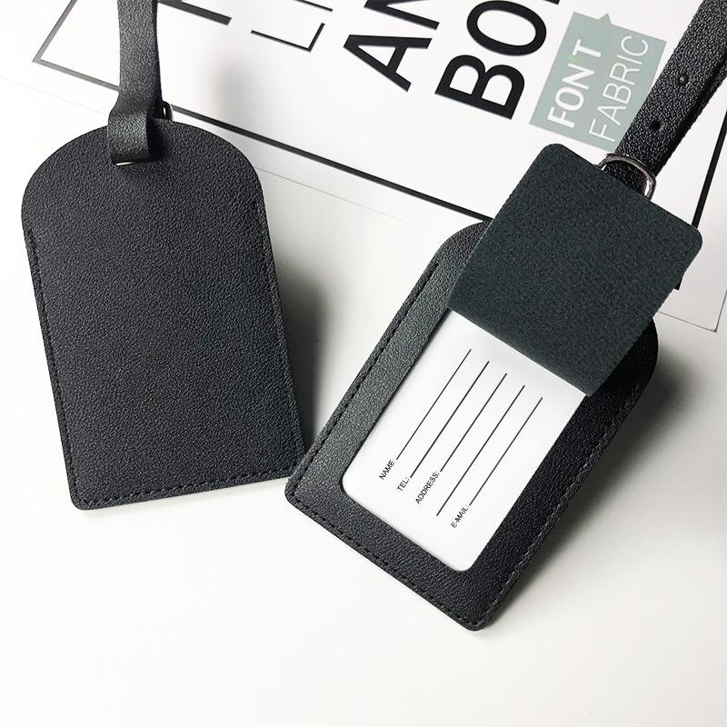 Portable Wedding Favor PU Leather Suitcase Travel Luggage Name Label Tag Baggage Bag Tag