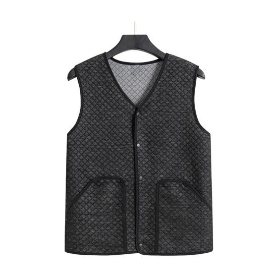 

Мужской жилет с V-образным вырезом, без рукавов, однобортный жилет, пальто, однотонный бархатный подклад, теплый жилет XL