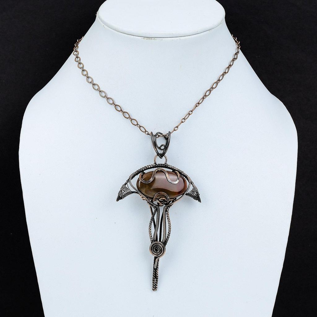 Red Jasper Pendant Copper Wire Wrapped Pendant Handmade Pendant Natural Gemstone Jewelry Brand New Pendant Copper Wire Jewelry Wedding Gift