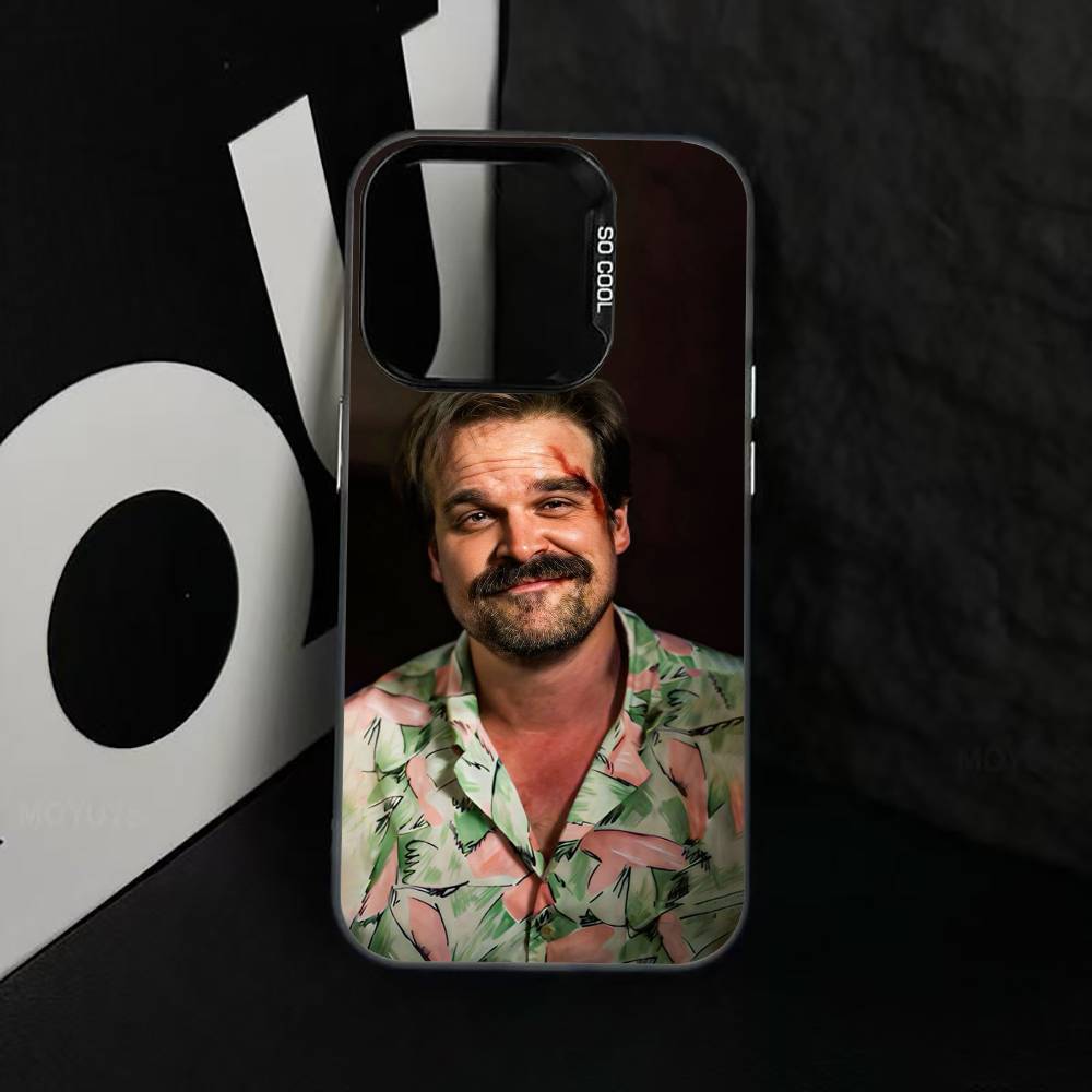 D-Harbour Actor Phone Case For iPhone 17,16,15,14,13,12,11 Plus,Pro Max,XS,Colored Silver Plated Inside Cover