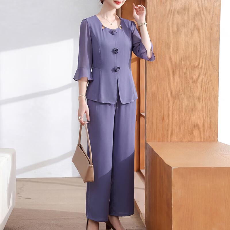 Elegant Chiffon Summer Outfit Set for Mothers