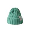 Knitted Appliquéd Twisted Wool Hat Big Head Circumference Winter Candy Colour Ear Protection Hat Women's Hat