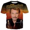 Most Popular Pop Singer Johnny Hallyday 3D Printed T-shirt Men Women Rock Casual Streetwear Clothes Hip Hop Harajuku Tops