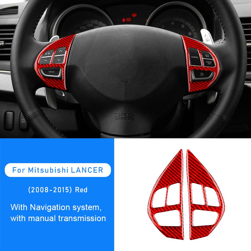

Carbon Fiber for Mitsubishi Lancer EVO X MR 2008 2009 2010 2011 2012 2013 2014 2015 Interior Trim Car Steering Wheel Sticker
