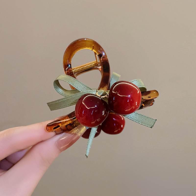 Influencer Cherry Bow Claw Clip for Women - Medium 2024 Style