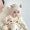 Warm Children Pullover Cap Soft Kids Earmuffs Cap Lovely Baby Knitted Hat  Outdoor