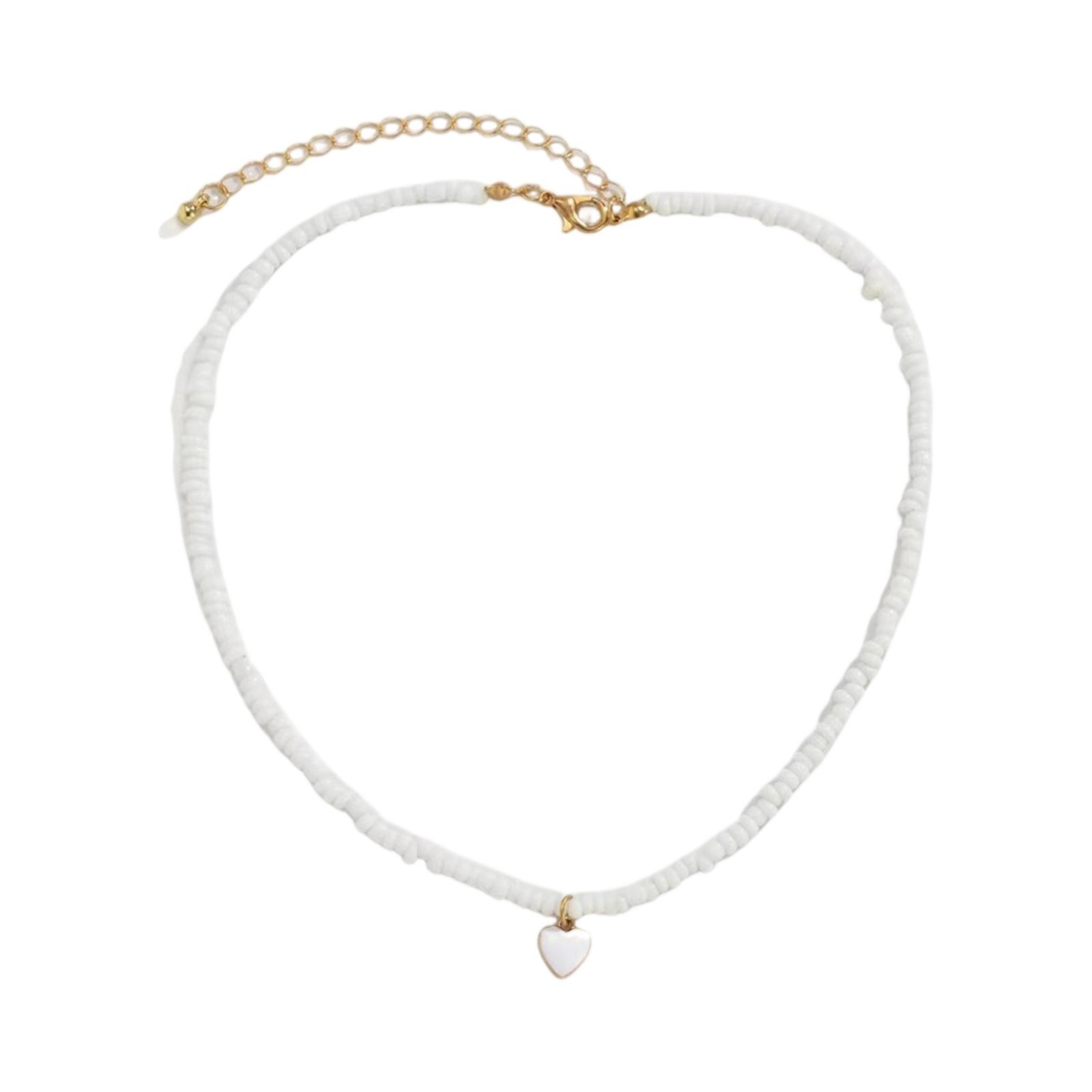 

Женское модное ожерелье в форме сердца на ключице белый