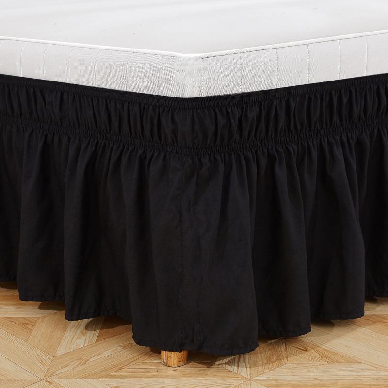 Solid Color Elastic Bed Skirt Suitable for Bedroom Decoration90cm/100cm/150cm/200cm The Bed