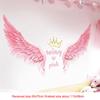 Pink Wall Sticker for Bedroom Girls, Unicorn Feather Princess Flowers Decal, Nursery Removable Wallpaper