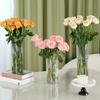 Clear Flower Vase for Centerpieces Shatterproof Tall Cylinder Plastic Vase for Wedding Event Home Office Table Decor