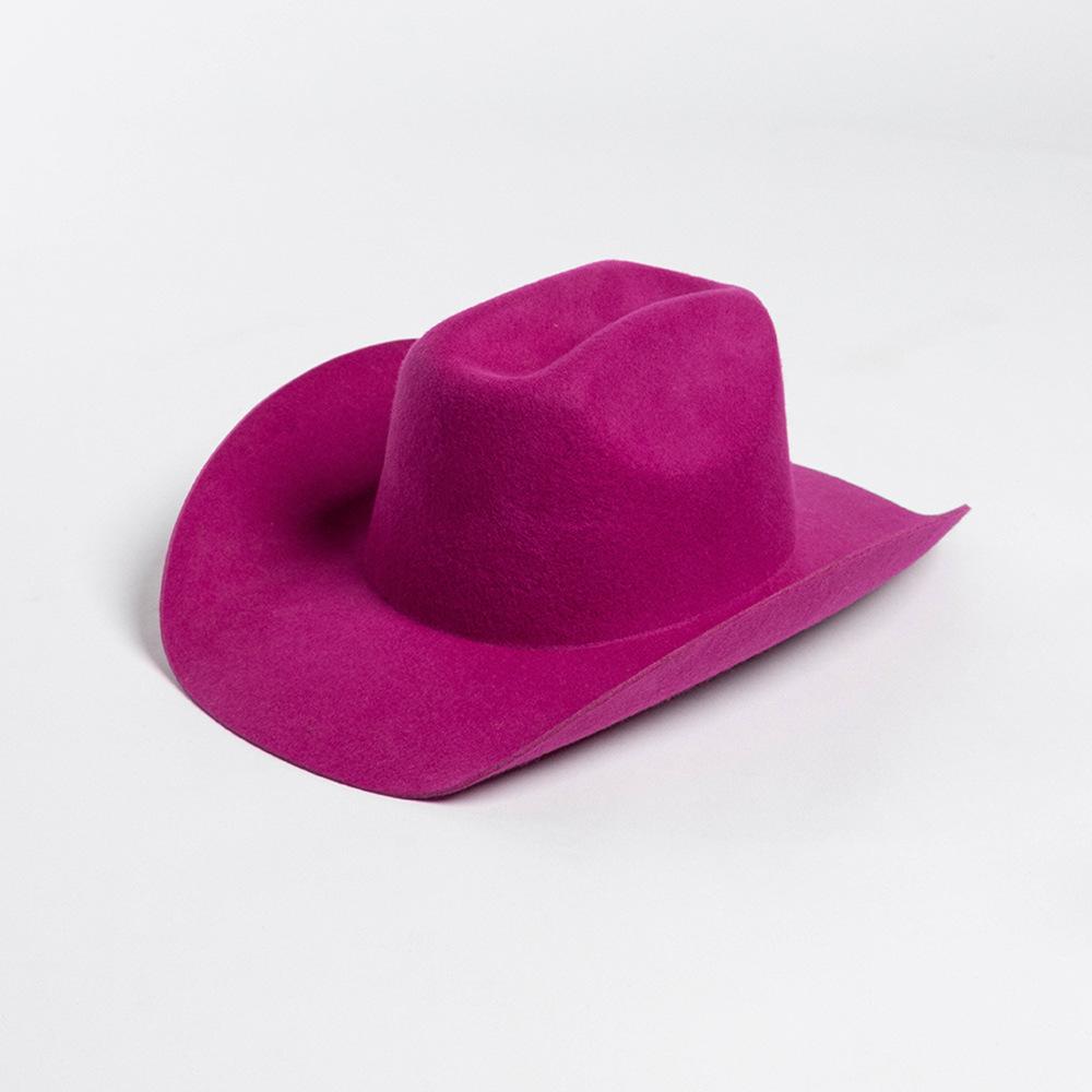 USPOP Chapeau de Cowboy 100% Laine Unisexe Chapeau Feutre à Large Bord Couleur Unie Style Fedora Classique Plusieurs Tailles S–XL Automne Hiver