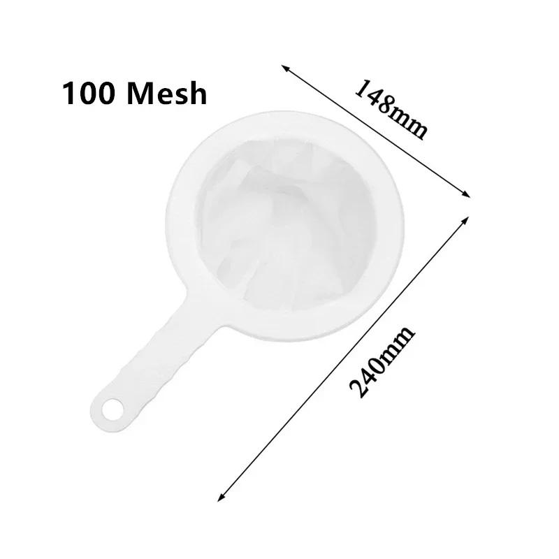 

1PC Fine Mesh Strainer Spoon for Coffee, Milk, Soy, and Yogurt 100/200/300/400 Mesh Nylon Filter For Kitchen Dining Gadgets