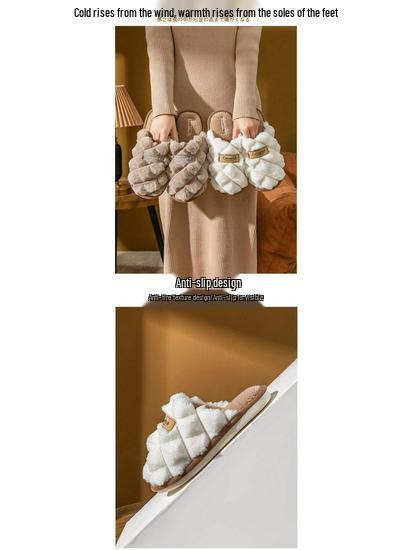 Trendy Cotton Non-Slip Indoor Slippers for Women & Couples, Perfect for Autumn and Winter