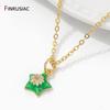 14K Gold Plated Brass Zircon Enamel Star Charms Pendants for Jewelry Making Earrings Necklaces Bracelets DIY Crafts Accessories