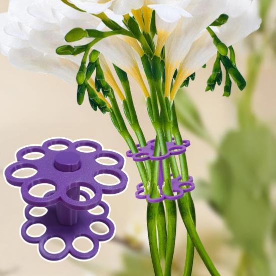 Yousheng Flower Arrangement Tool Heavy Duty Stem Holder Detachable Bouquet Stem Organizer Multi-holes Plant Fixation Holder Flower Arranger Grid