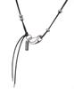 Whole Paper Snap Hook Cord Necklace (Black)