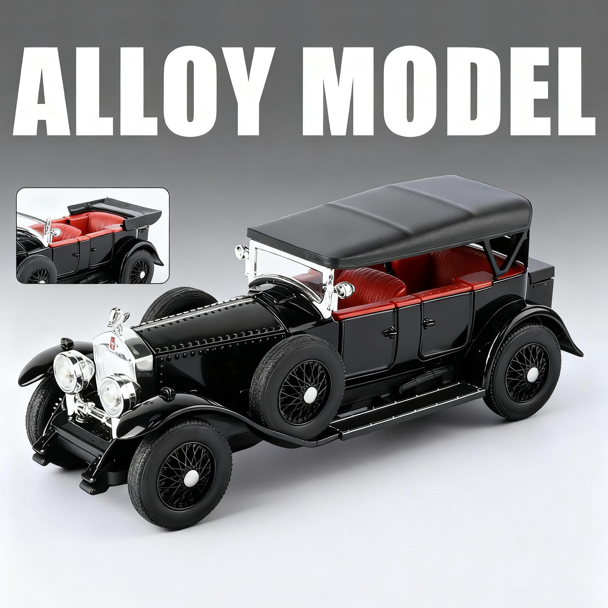 1:32 Rolls Royce Phantom I 1925 Legering Auto Diecasts & Speelgoedvoertuigen Metalen Speelgoedauto Model Geluid En Licht Collectie Kinderspeelgoed