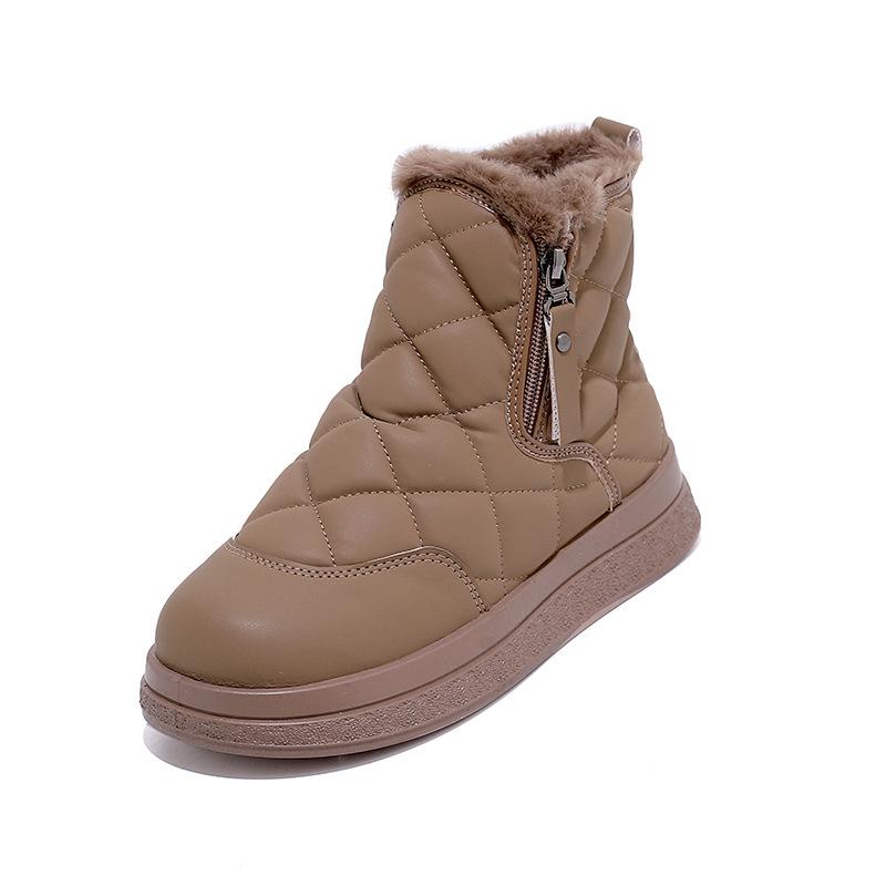Snow boots women's 2025 new winter velvet thickened warm high-top boots platform cotton shoes snow boots DY8888