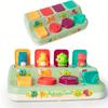 Interactive Pop-Up Animals Toy with Dinosaur Surprise, Cause and Effect Game for Color Sorting, Christmas Birthday Gift