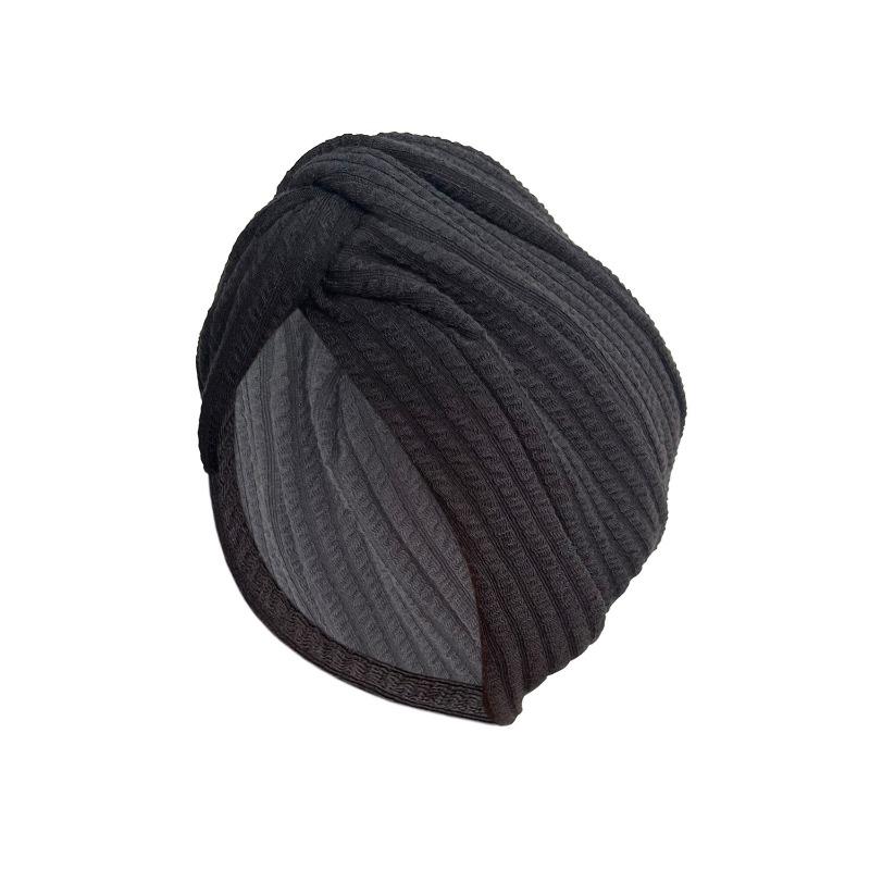 Thick Elastic Headscarf Hat Ethnic Style Cross Twist Hat Fashionable Versatile Headscarf Warm Chemotherapy Hat Hats & Caps Women’s