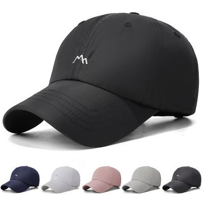Summer Quick-Dry Baseball Cap Embroidered Sun Hat Lightweight Breathable Sports Running Cap