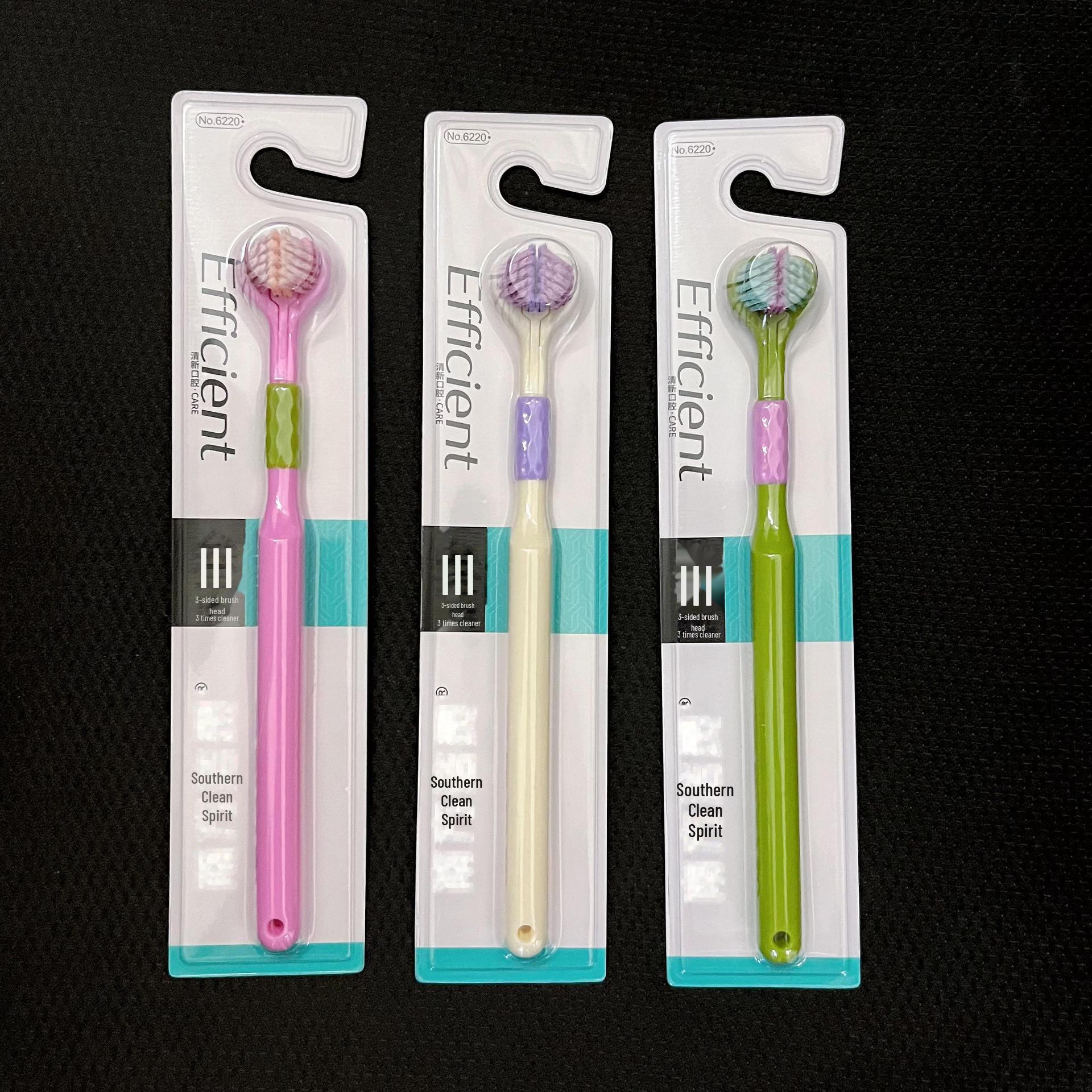 

Зубная щетка Southern Cleaning с тремя сторонами и мягкой щетиной — для ежедневного использования взрослыми