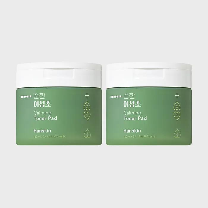 Tampon Tonique Apaisant Eoseongcho Doux 70 feuilles 160ml 2 pièces