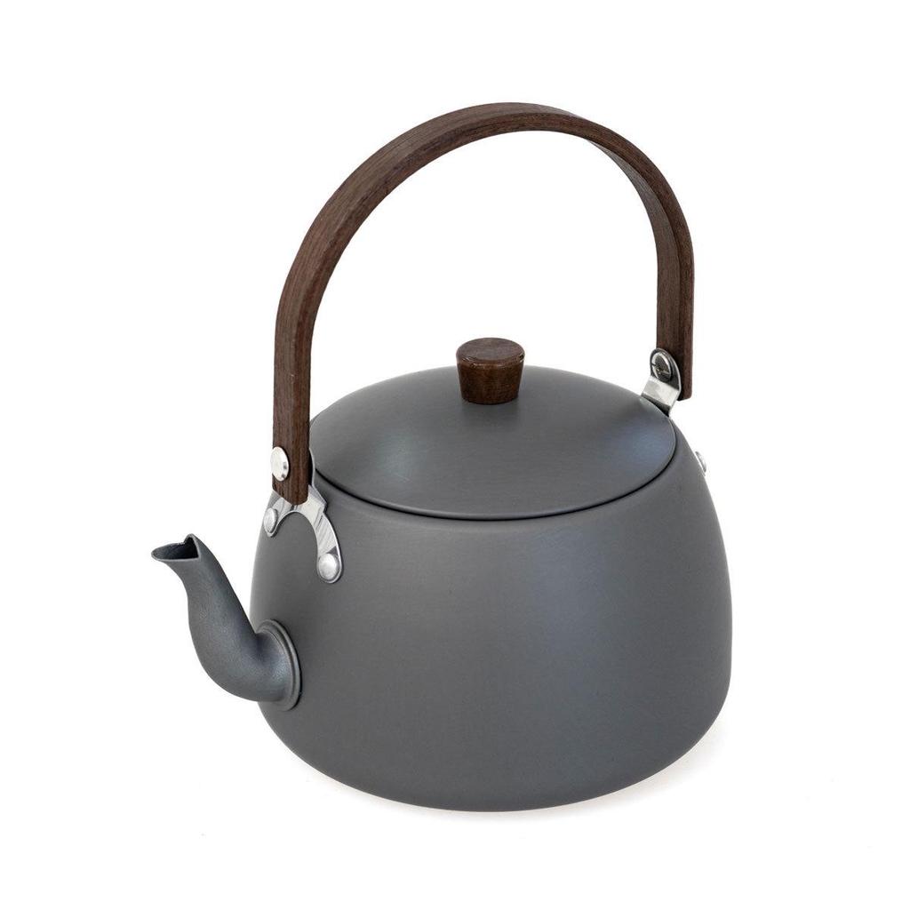 Aluminum Alloy Wood Handle Camping Teapot – Portable Kettle for Boiling Water, Tea, and Coffee