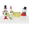 Anniversary House Snowman Christmas Plastic Cake Topper (Pack of 4)