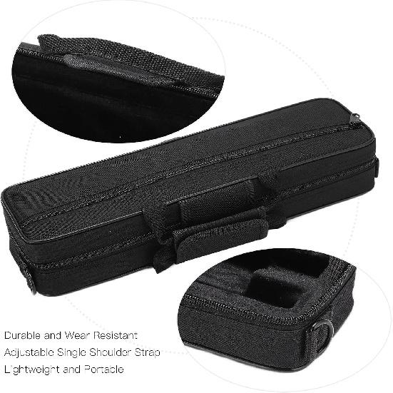 Ejoyous Flute Cases, Oxford Cloth Flute Carrying Bag with Adjustable Shoulder Strap, Wear Lightweight Flute Accessory for 16 Holes Flute (15.5 x 4.7