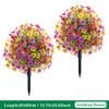 Violet Eucalyptus Garden Stake: Realistic Faux Flower Decoration with Ground Peg