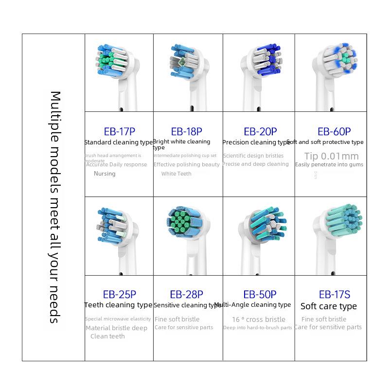 Oral-B Compatible Bolielang Soft DuPont Bristle Electric Toothbrush Replacement Heads