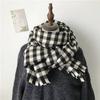 Plaid Literary Style Long Scarf Versatile Thickened Student Neck Warmer Shawl Warm Fashion Scarf