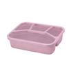 Lunch Box Reusable 4-Compartment Plastic Divided Food Storage Container Boxes