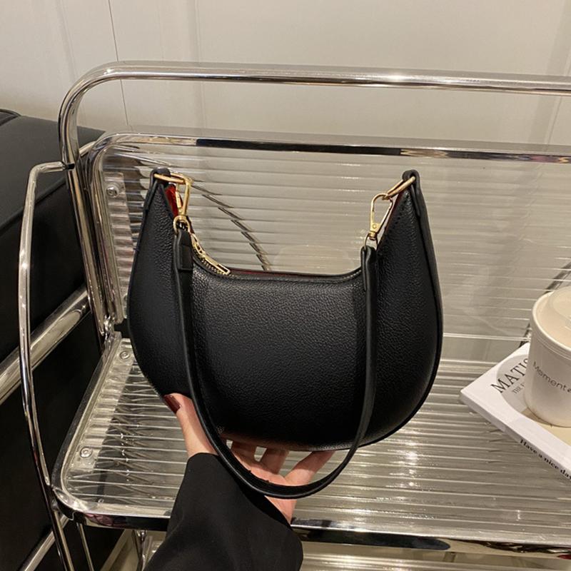 Yogodlns New Fashionable High-end Moon-shaped Baseball Bag Showing Luxury Women's Single Shoulder Bag Elegant Lady Handbags