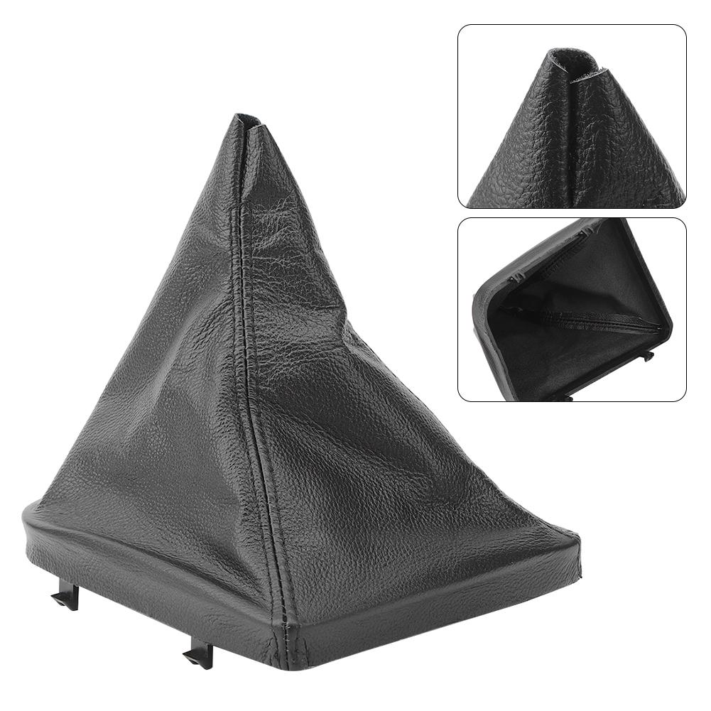 Leather Black Gearshift Collars Shifter Stick Lever Boot Dust Cover Fit for 3 Series E46 19982005