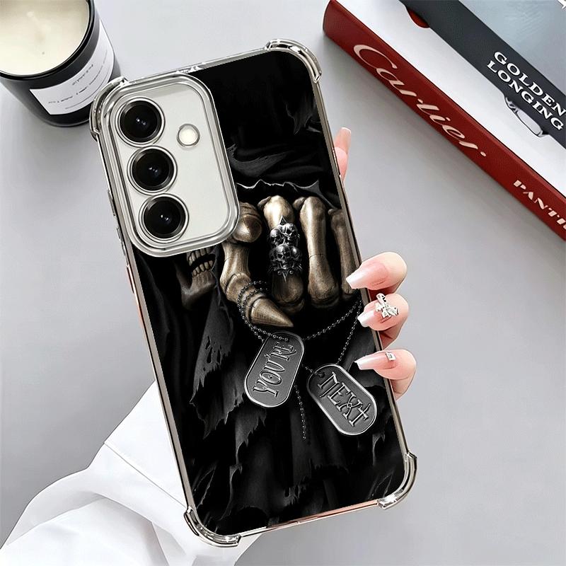 

Grim Reaper Skeleton Funny Style Plating Phone Case For Samsung A17 A07 A37 A57 A16 A56 A15 A55 A14 A54 A13 A53 A26 A36 A25 A35 Samsung A33