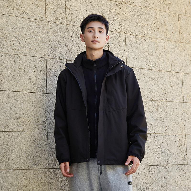 

Новая куртка для улицы 2025 года, мужская и женская куртка три-в-одном со съемной подкладкой, ветрозащитная и водонепроницаемая, альпинистский костюм, на заказ L