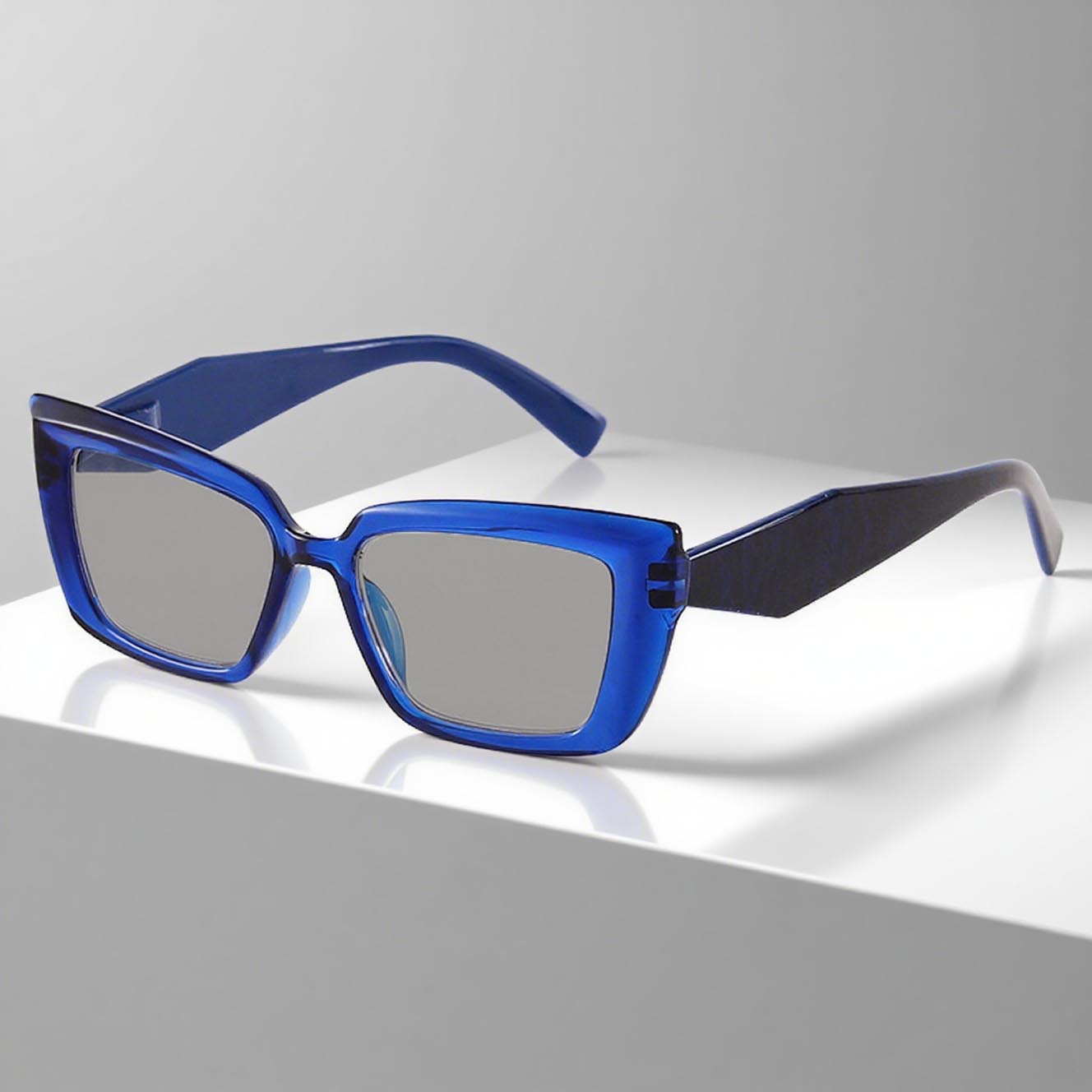 

Солнцезащитные очки для чтения для женщин и мужчин Винтажные Винтажные Квадратные Солнцезащитные очки от пресбиопии Защита от УФ-излучения Очки Мужские Солнцезащитные очки +2.0 +350 синий