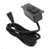 Conference Recessed Power Strip Table Socket Furniture Outlet PD 20W Fast Charging 2 USB Ports 1.5m Cord