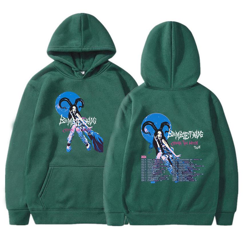 Crown The Witch Tour 2024 Mikiny Bambie Thug Zpěvačka Grafické Mikiny Ležérní Dámské/Pánské Oblečení Zimní Mikiny s Kapucí Unisex Pulovry