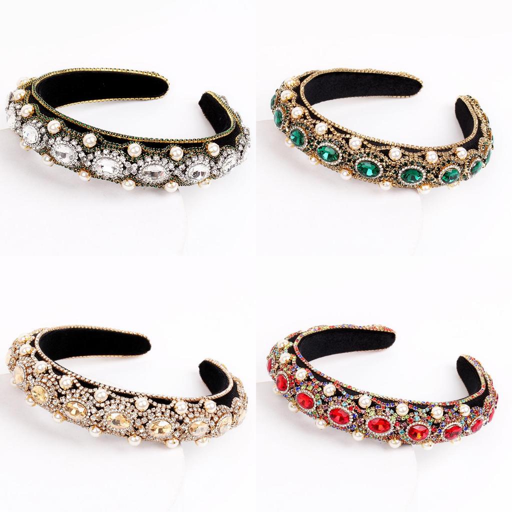 Water Diamond European Style Ushaped Pearl Hairband For Women Gift Occasion