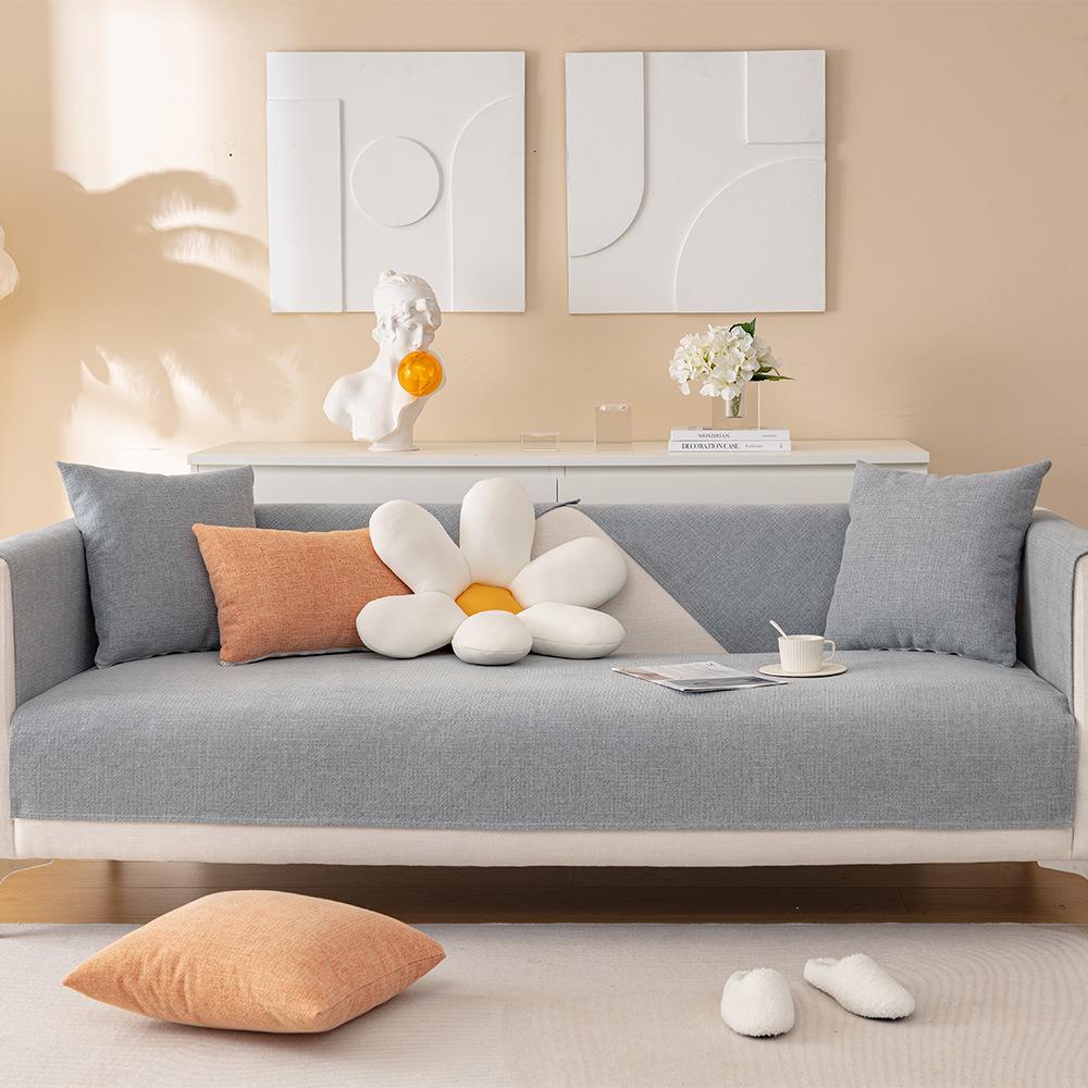 

Универсальный чехол на диван из шенилла для всех сезонов, новый нескользящий чехол на диван, протектор для спинки, подлокотников и сиденья дивана в гостиной 70x70cm 1pcs