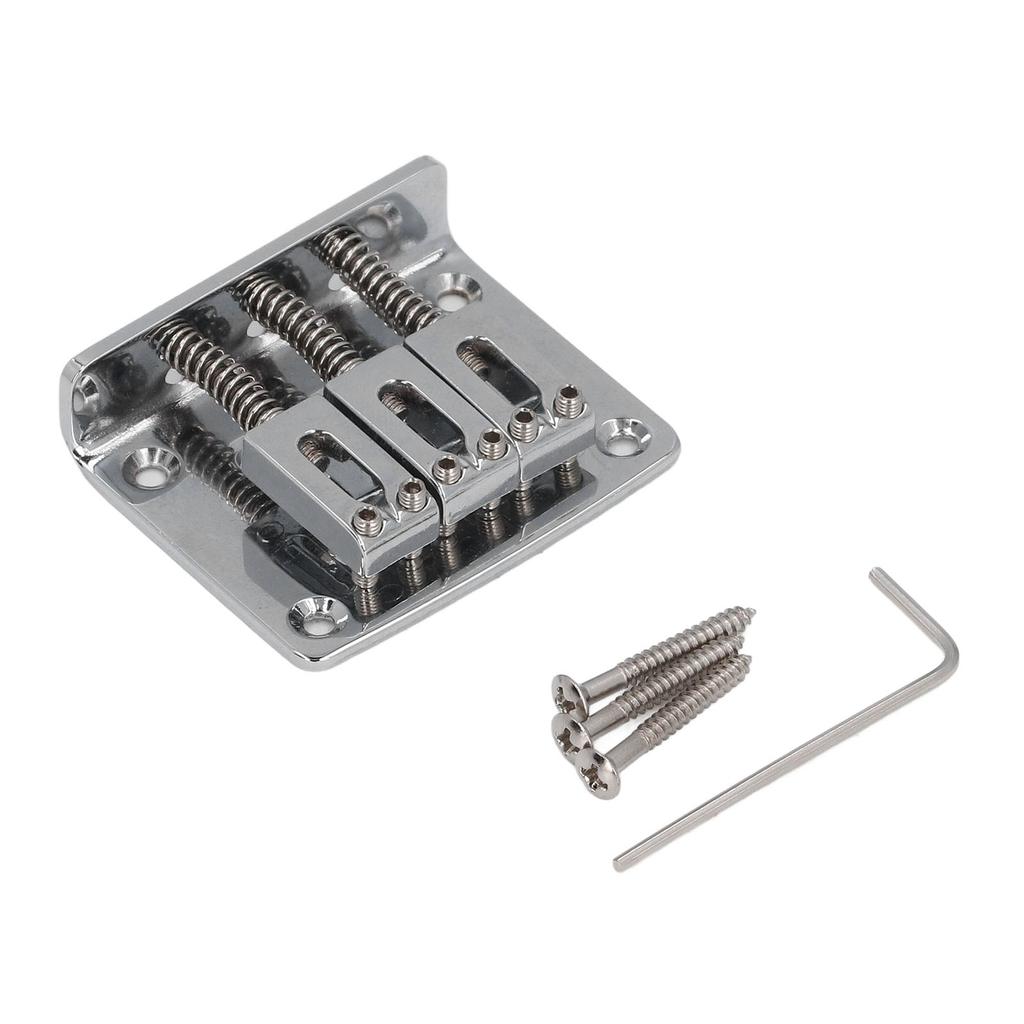 3 String Guitar Hard Tail Bridge Metal Decorative Electric Guitar Bridge for Cigar Box